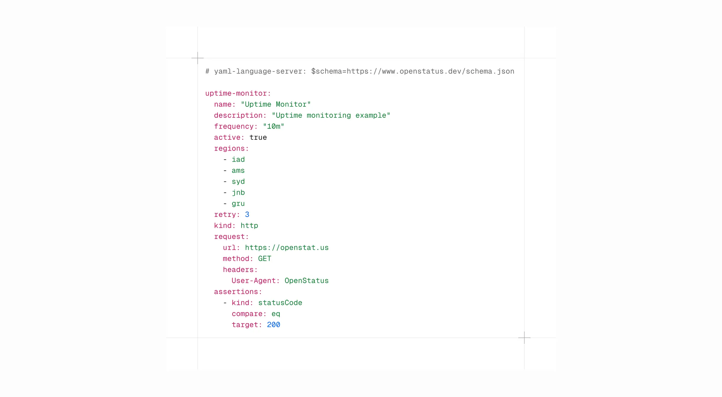 CLI Monitor configuration template