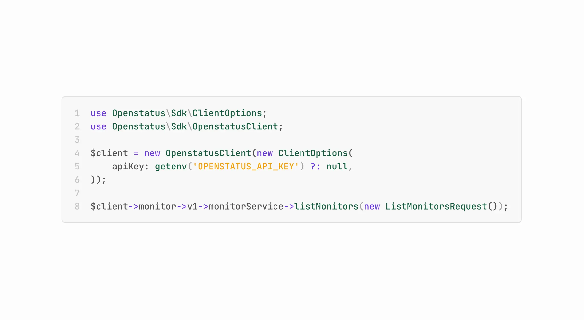 openstatus PHP SDK